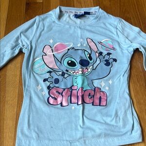 Disney Blue Long Sleeve Stitch Tee